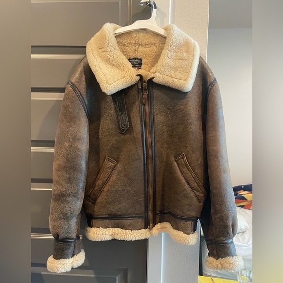 Other - Men's Shearling Leather B-3 Aviator Jacket